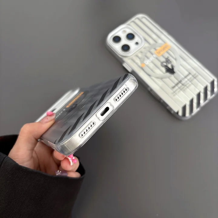 ハイブランド カバー アイフォーンiphone17promax off white風 